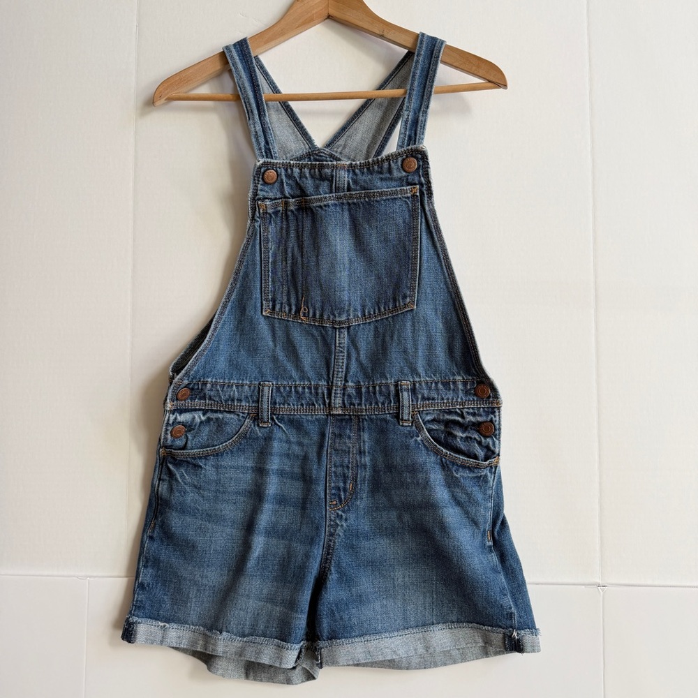 Old‎ Navy Youth Classic Denim Overalls Blue Short Romper Size XXL